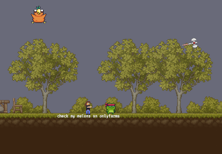 Video game presenting a frog